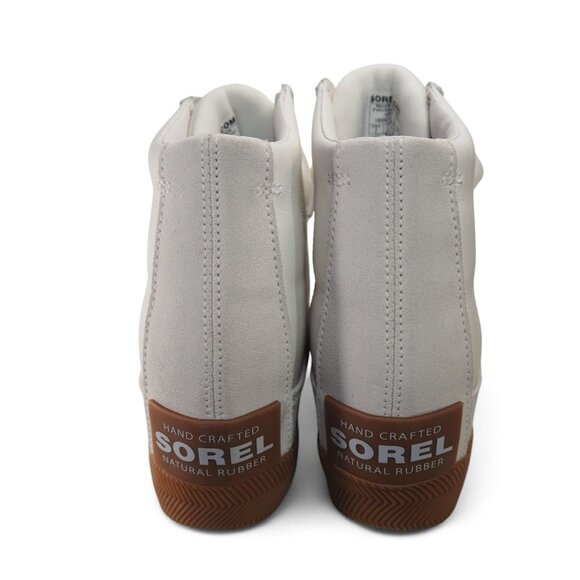 Sorel Out N About Hidden Wedge Leather Boots Women's 7 White / Gum NL4596-125 - Picture 5 of 12